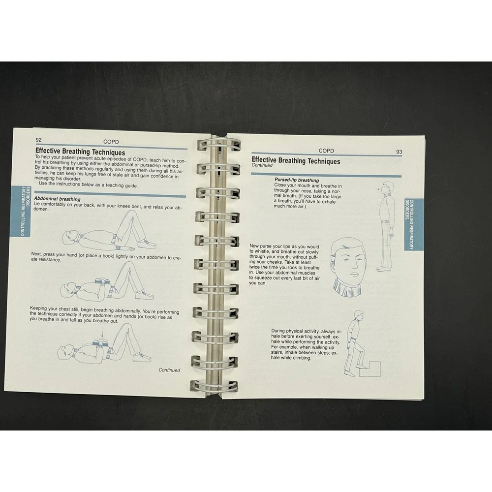 Clinical Pocket Manual Respiratory‎ Care Spiral Bound Medical Reference Book